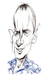 Frank Skinner (caricature of English comedian, actor, writer and presenter, born 1957)